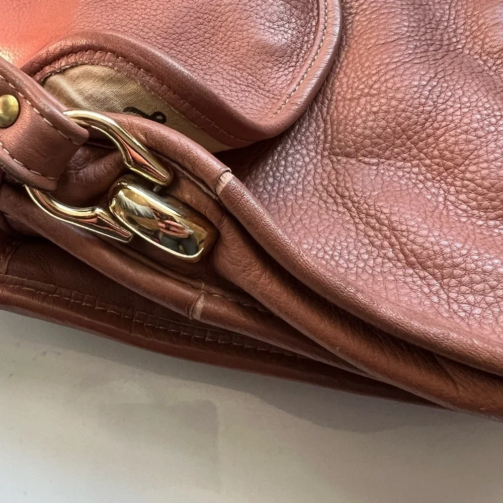 Vintage Letisse‎ Brown Leather Crossbody Flap Bag
